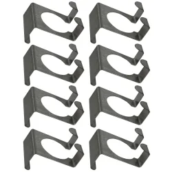 8er-Set Doppel Türhaken aus Edelstahl zum Einhängen, Türgarderobe