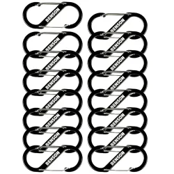 16er Set Doppel Karabinerhaken, S-Clip, 4 x 9 cm