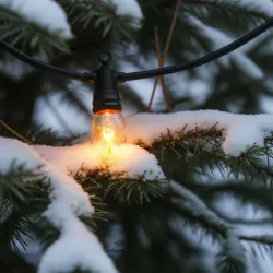 Lichterkette mit 10 Glühbirnen und Flammeneffekt, IP44, 5,1 m
