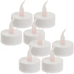 LED-Teelichter 8er-Set, flackernder Flamme und Timer