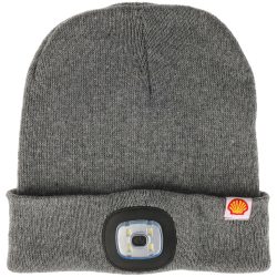 Mütze mit LED Licht, grau, LED Beanie