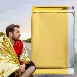 Rettungsdecke, Notfalldecke, ein Produkt der NASA , 210 x 160 cm