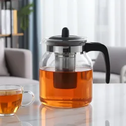 Teekanne aus Borosilikatglas und Siebeinsatz, 1,1 l
