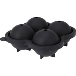 Flexible Eiswürfelform für 4 Eiskugeln, ca. Ø 6 cm je Eisball