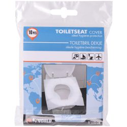 Einweg Toilettensitzauflagen, 10 Stk, Papier, weiss