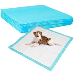 Trainingspads 200 Stück für Hunde, Welpenunterlage, 5-lagig, auslaufsicher, 60 x 60 cm