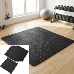 6er-Set Fitnessmatten, Schaumstoff, Bodenmatten, 40 x 40 cm