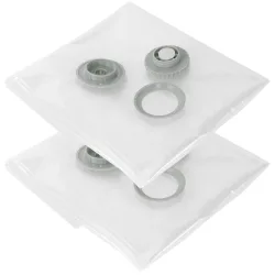 Vakuumbeutel für Kleidung und Bettwäsche, 2 Stück, transparent, 2 Grössen