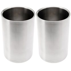 2er-Set Weinkühler aus Edelstahl Ø 12cm