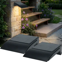 2er-Set Solar-LED-Wandleuchte mit PIR-Sensor, 50 Lumen