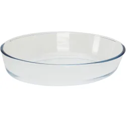 Glas Auflaufform, oval, 2400 ml, 30,3 x 21,3 x 6,5 cm