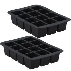 2er-Set Flexible Eiswürfelform für 12 XL-Eiswürfel
