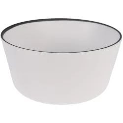 Melamin-Schale, weiss mit schwarzem Rand, Ø 10 x H 5,5 cm