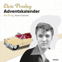 Adventskalender - Elvis Presley mit  Modellfahrzeug Cadillac, Mit Soundmodul, Fotopuzzle