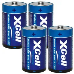 4er-Set Batterie Typ D (Mono), LR20, Performance Alkaline, 1,5V