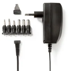 Universal-Netzteil mit 6 Wechselsteckern, 3 - 12 V DC, 100 - 240 V AC, 27 W