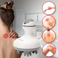 Professionelles Kopf- und Körper-Massagegerät, mobil mit Akkubetrieb
