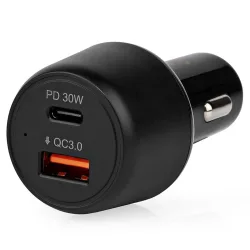 Kfz-USB-Ladegerät mit 2 Ports, für USB C und USB A