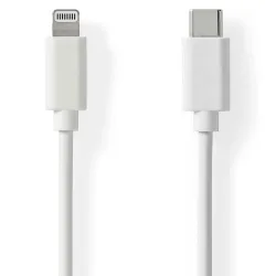 iPhone Ladekabel, Lightning Kabel, USB-C, MFi Zertifiziert, 1 m, weiss