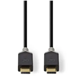 USB-C auf USB-C Ladekabel, USB 3.2 , anthrazit, 1 m