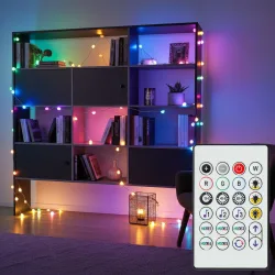 SmartLife LED Lichterkette mit Sprachsteuerung, 50 LEDs, 5 m, Wi-Fi,  Android / iOS