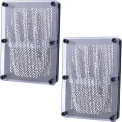 2er-Set 3D Nagelbild, schwarz/silber