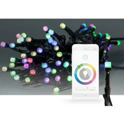 Bunte SmartLife LED Lichterkette, 42 LEDs, RGB/mehrfarbig, 8 Lichtmuster, IP65, 5 m