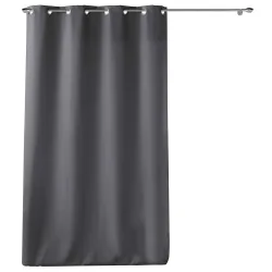 Vorhang mit Ösen, 140 x 260 cm, Polyester, anthrazit