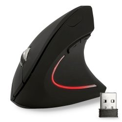 Ergonomische Vertikalmaus Ergonon, wireless 2,4 GHz, 1600 DPI, batteriebetrieben, 6 Tasten