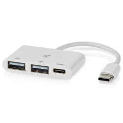 Nedis - USB-Hub | 1x USB-C™ | 1x USB-C™ / 2x USB 2.0 A Female | 3-Port Port(s) | USB Power