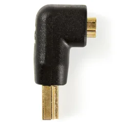 Nedis - HDMI™ Adapter | HDMI™ Stecker | HDMI™ Ausgang | Vergoldet | Abgewinkelt 90° | ABS | Schwarz | 1 Stk. | Box, One Size