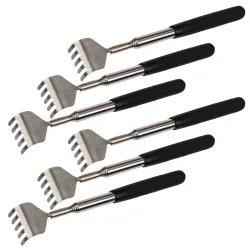 6er-Set Teleskop-Rückenkratzer mit gummiertem Griff, Kratzhilfe, 16 - 53 cm