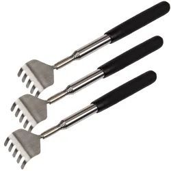 3er-Set Teleskop-Rückenkratzer mit gummiertem Griff, Kratzhilfe, 16 - 53 cm