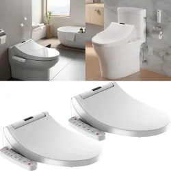 2er-Set Smarter Dusch-WC-Sitz mit Warmluftföhn, Sitzheizung und App