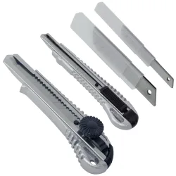 Cuttermesser Set, mit je 5 Ersatzklingen, Abbrechmesser, B18 & B9 mm
