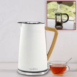 Nedis KAWK510EWT Wasserkocher Kontrollleuchte Weiß Fassungsvermögen: 1.7 l