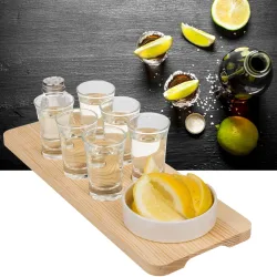 Tequila-Servier-Set, 9-teilig, inkl. Gläser, Salzstreuer und Schälchen