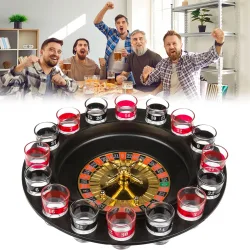 Roulette Trinkspiel mit 16 Gläsern