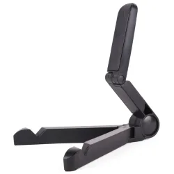 Tablet-Halter, kompakt, leicht, faltbar, einstellbarer Winkel, schwarz, H 28 cm x B 16 cm
