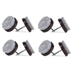 Filzgleiter mit Nagel, Anti-Kratz-Filz, für Stuhlbeine und Möbel, 8-tlg., Ø 25 mm