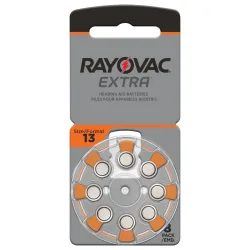 Hörgeräte Batterien Typ 13, orange, Zn/Luft 1,45 Volt 290 mAh, 8er-Pack