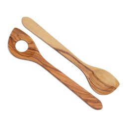 Kellenset, 30 cm, Olivenholz, 2-teilig