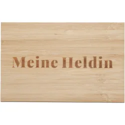 Grusskarte aus Bambus, Meine Heldin