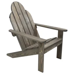 Gartenstuhl aus Fichtenholz, Adirondack-Stuhl, grau, 69,2 x 88,5 x 92,4 cm