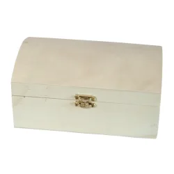 Schatzkiste klein, Kästchen zur Aufbewahrung, natur, 18 x 12 x 8,5 cm