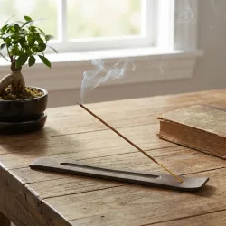 Räucherstäbchenhalter aus Holz, dunkelbraun, 26 cm