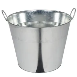 XXL Zinkeimer mit 2 Griffen, 40 Liter, Pflanzkübel, 45,5 x 35 cm