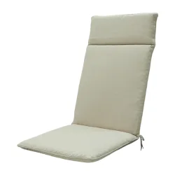 Hochlehner-Auflage, Gartenstuhlkissen wasserabweisend, beige, 120 x 50 cm