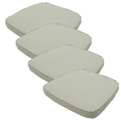 Stuhlkissen Outdoor 4er-Set, Sitzkissen wasserabweisend, beige, je 48 x 48 cm