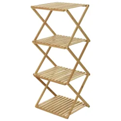 Klappbares Bambus Standregal,Faltregal, 40 x 33,5 x 93,5 cm